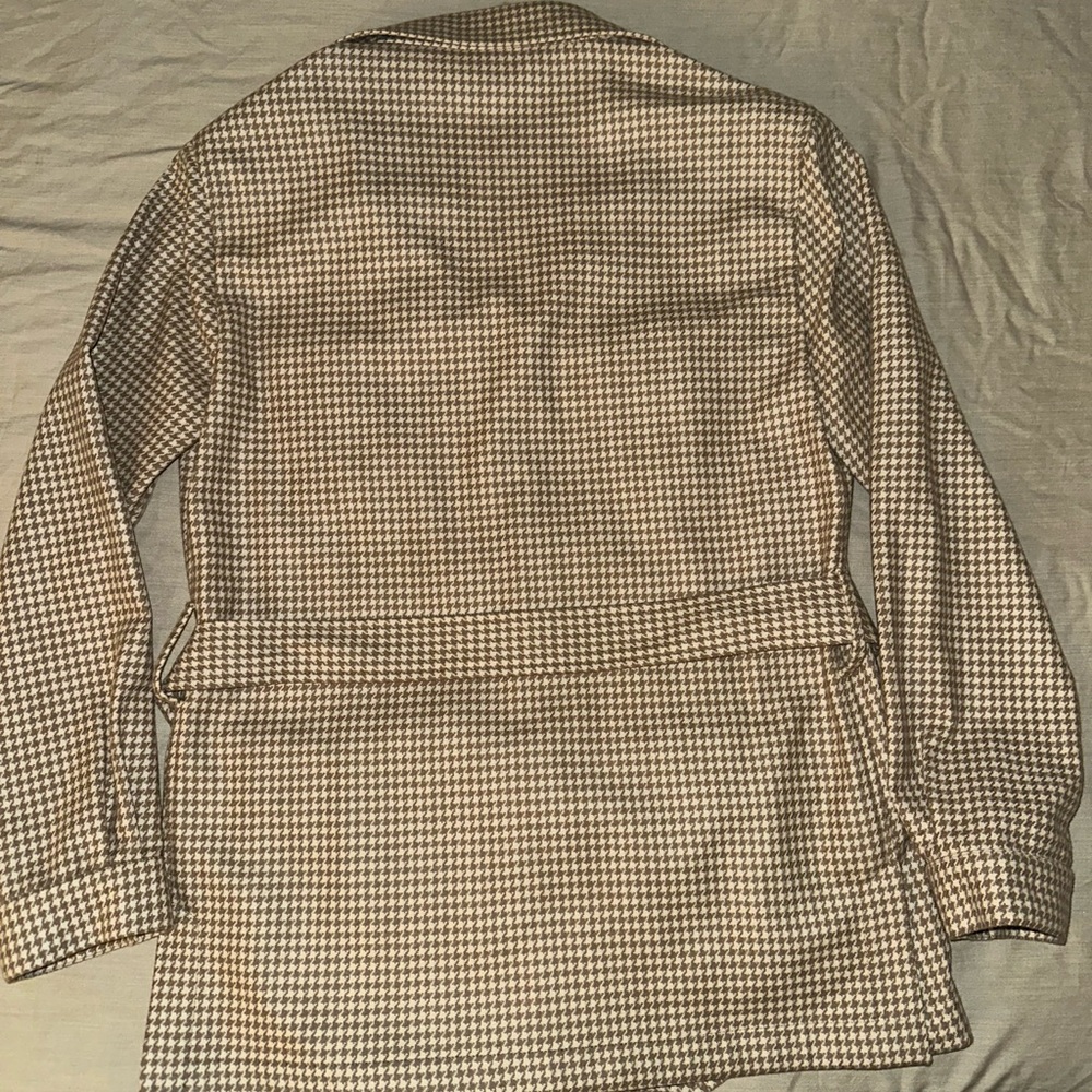 Suitsupply beige and White Houndstooth Military Jacket - Picture 2 of 2